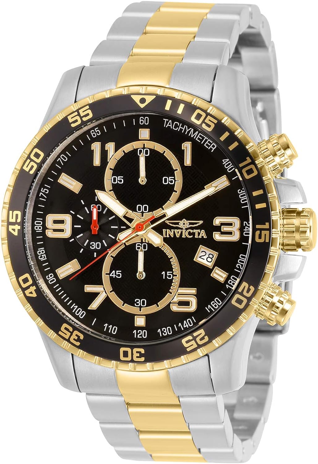 Invicta Mens Specialty Chronograph Textured Dial Stainless Steel Watch