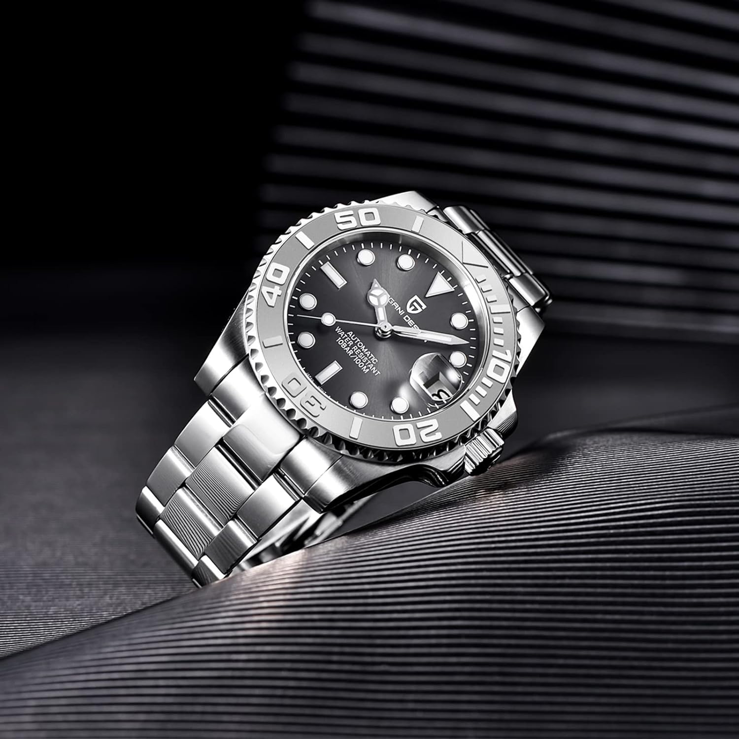 Pagani Design Watches for Men Automatic NH35 Mechanical 100M Waterproof Casual Fashion Luxury Business Yacht Wristwatch PD-1651