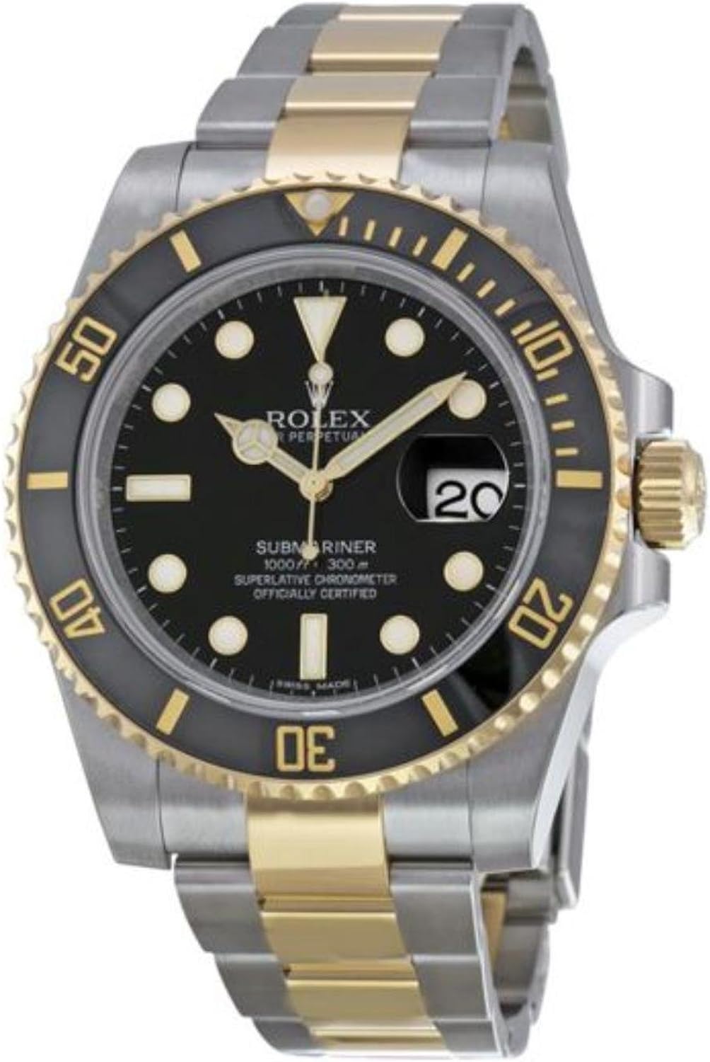 Rolex New Submariner 116613 Yellow Steel Gold Ceramic Black Box/Paper/WTY #RL81