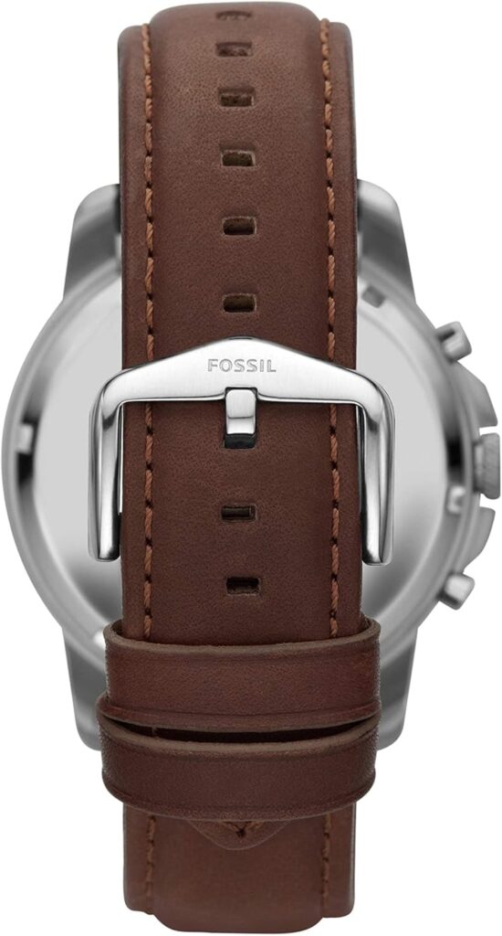 Fossil Grant Mens Watch with Chronograph Display and Genuine Leather or Stainless Steel Band