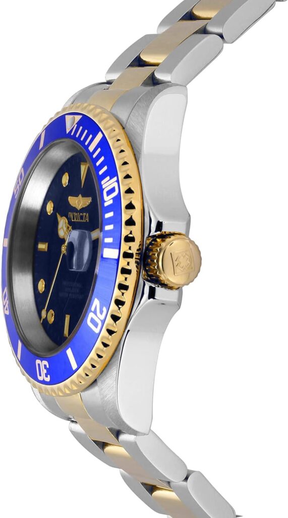 Invicta Mens Pro Diver Quartz Watch with Stainless Steel Strap